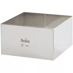 Edelstahl-Quadratring für Kuchen 26x26x6 cm