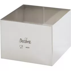 Edelstahl-Quadratring für Kuchen 12x12x6 cm