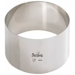 Backform aus Edelstahl, rund, 7x6 cm