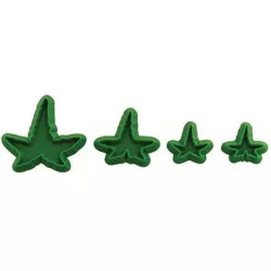 Ausstecher für Blattmotive, 4 Stück, Efeublätter