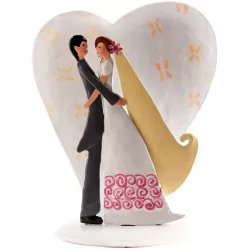 Weddingfigur auf der Torte Blechherzchen