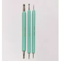 Beidseitiger Metall-Sicherungsstift Kugelkern grün 3 Stück