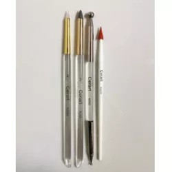 Satz Spießchen aus Silikon und Edelstahl