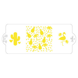 Stencils Vorlage für Kuchen 10x25 cm Flamingo