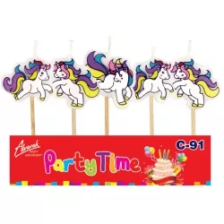 Sahned Vonkerzen Kuchen 5 Stück Einhörner - Unicorn