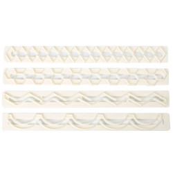 Satz Ausstechformen für Randverzierungen von Kuchen