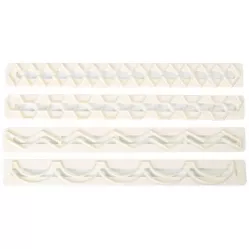 Satz Ausstechformen für Randverzierungen von Kuchen