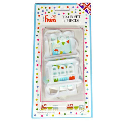 Satz Ausstechformen für einen Eisenbahnzug