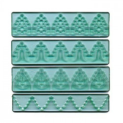 Satz Ausstechformen für Randverzierungen von Kuchen