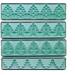 Satz Ausstechformen für Randverzierungen von Kuchen