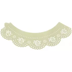 Eleganter Kragen für 12 Cupcake-Motive Rosen