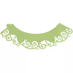 Verzierter Kuchenkappenkragen 12ksshell grünlich-grün