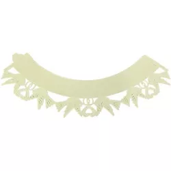 Dekorativer Cupcake-Kragen 12 Stück Hochzeit - Taube Elfenbein