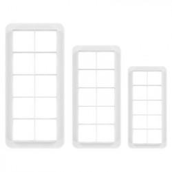 Set Ausstechformen 3 Stück Geometric - Quadrat 20,5x10 cm