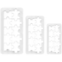 Satz Ausstechformen 3 Stück Geometric - Puzzle