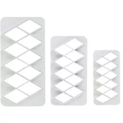 Set Ausstechformen 3 Stück Geometric - Diamant XL