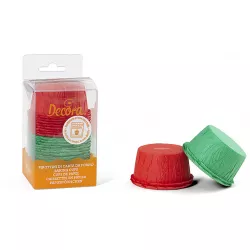 Cupcake-/Muffinbackförmchen grün und rot insgesamt 25 Stück