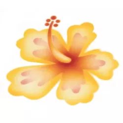 Schablone für Airbrush Hibiskus