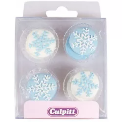 Zuckerguss Schneeflockendekoration 12 Stücke