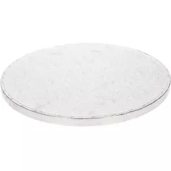 Silberne Kuchenboden-Unterlage 25 cm × 1,2 cm