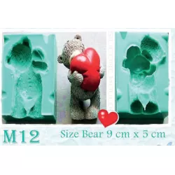 Silikonform Bärchen und Herz