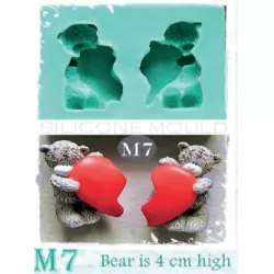 Silikonform für mmedvídci und halbiertes Herzchen