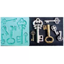 Silikonform Schlüssel 2,5 × 6 cm