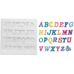 Silikon-Form, Alphabet, 18x15 mm