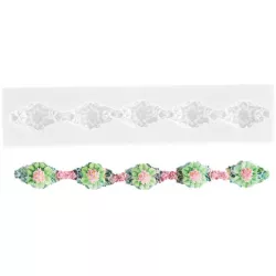 Silikon-Backform Blumenrand 200x11mm