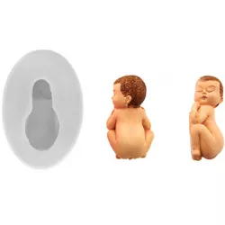 Silikonförmchen schlafendes Baby 20x10 mm