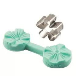 Žilkovač a vykrajovátko letní kytky 3x3cm - Silikomart