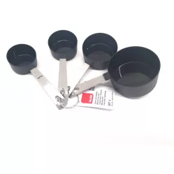 große schwarze Messbecher