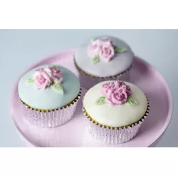 Silikonform für drei Rosen - ideal für Cupcakes
