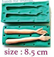 Silikonform der Hand einer Frau