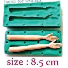 Silikonform der Hand einer Frau