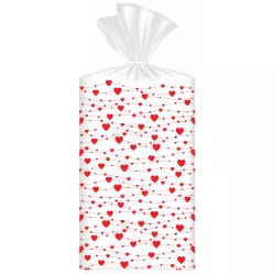 Süßigkeiten- und Schokoladenbeutel 10 Stück 21x11 cm Herzchen