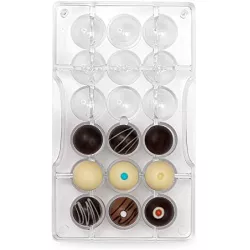 Polycarbonat-Form für Schokoladenhalbkugel klein