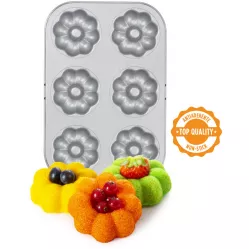 Backform zum Backen, antihaftbeschichtet, Blütenmotiv, 27x18 cm