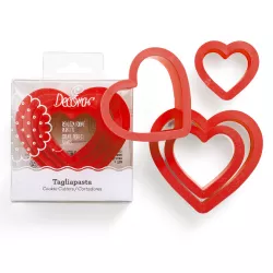 Rote Herz-Ausstecher 4 Stück