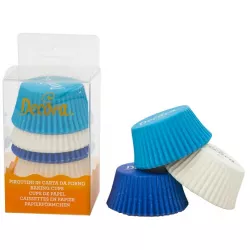 Muffinförmchen blau-weiß 75 Stück 5x3,2 cm