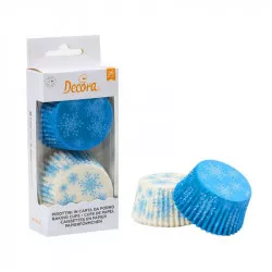 Muffinförmchen 36 Stk Schneeflocken 5x3,2 cm