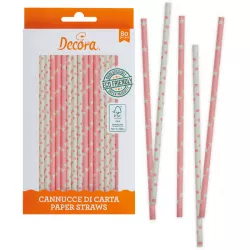 Papierrührstäbchen 80 Stück rosa