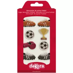 Zuckerde Dekoration 8 Stück Fußball