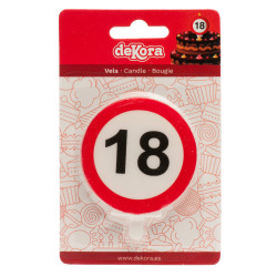 Tortenkerze 6,3 cm Verkehrszeichen Nr. 18
