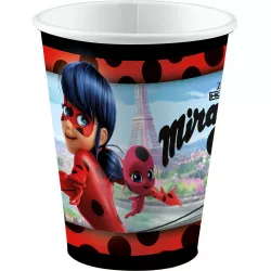 Papierbecher 250 ml 8 Stück Miraculous - Ladybug