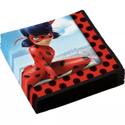 Servietten 20 Stück 33x33 cm Miraculous - Ladybug