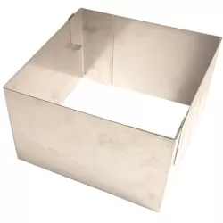 Feste, erweiterbare Form eines Quadrats 15×15 cm (Höhe 12 cm)