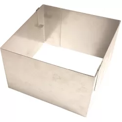 Feste, erweiterbare Form eines Quadrats 25×25 cm (Höhe 12 cm)