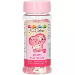 Zuckerherzchen weiß-pink 60g