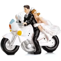 Hochzeitsfigur Motorradfahrer 11,5 cm